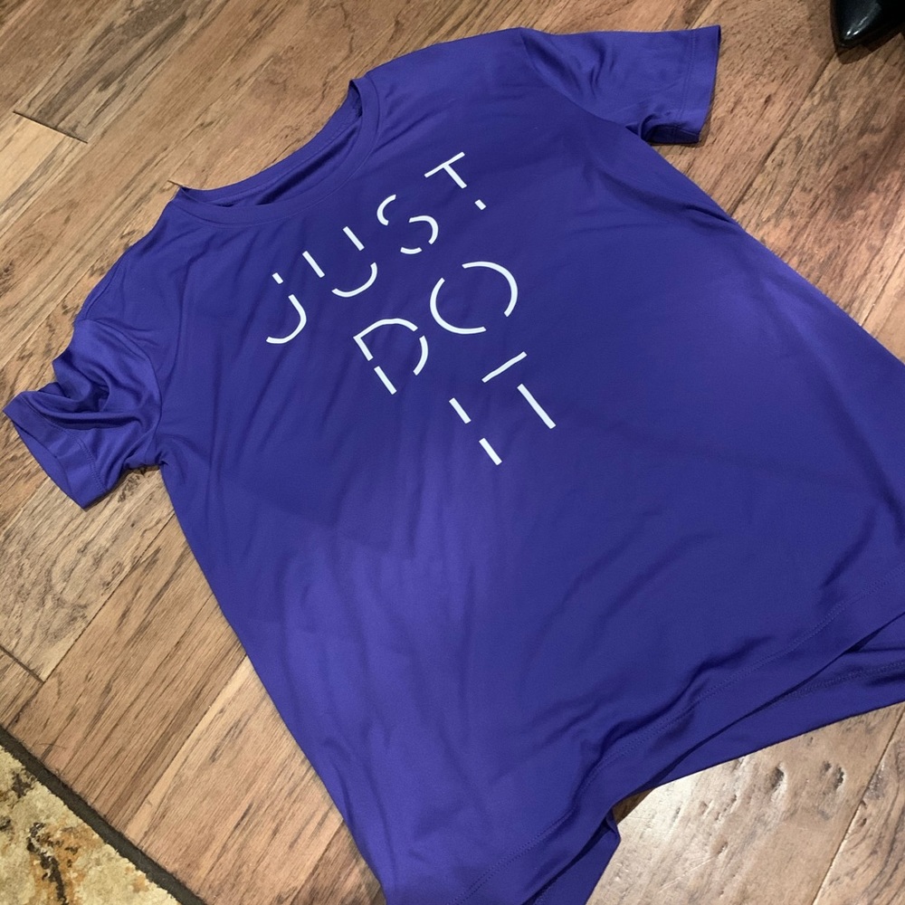 Nike purple just do it dry-fit shirt
